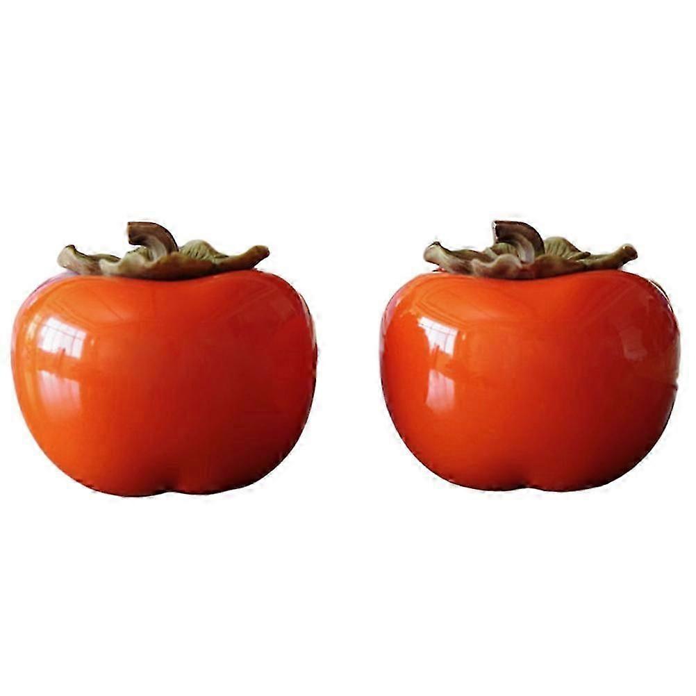 6Pcs Orange Ceramic Sealed Jars Kitchen Storage Organizer Gift Packaging