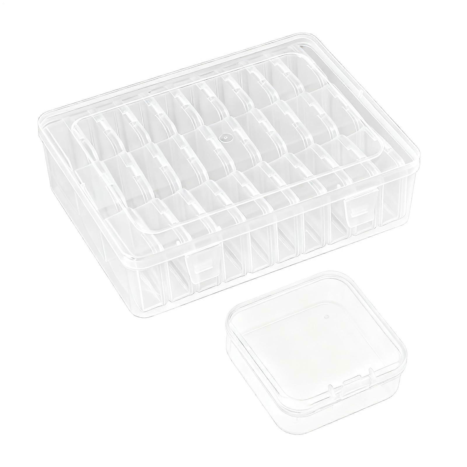Bead Organizer Box with MultiCompartments for Jewelry Making, Clear Stackable Storage Case