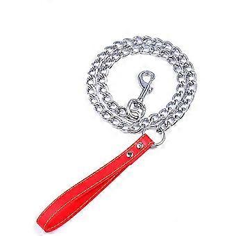 Durable PU Leather Handle Dog Chain Leash