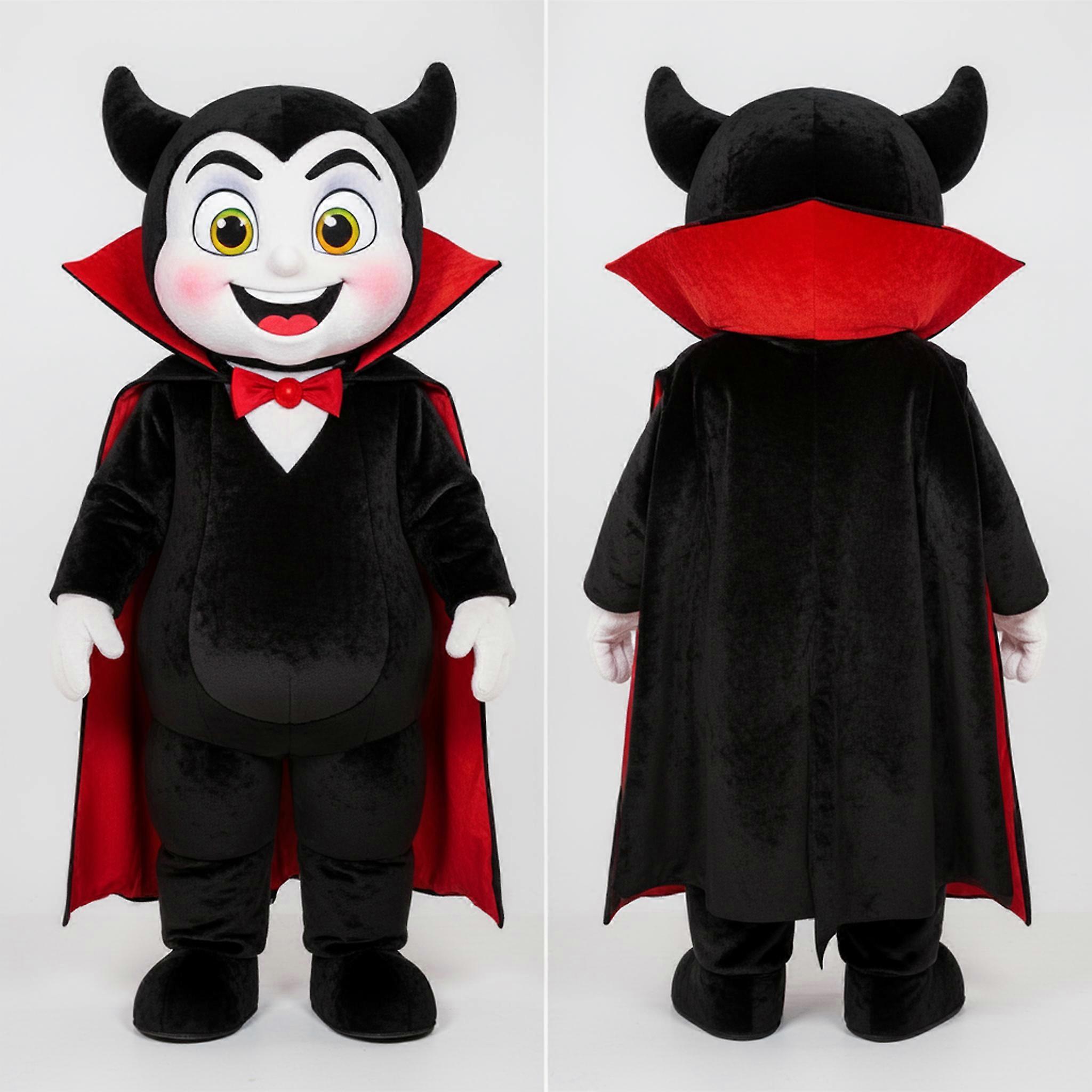 MASTICOT Ebony Cartoon Vampire Mascot