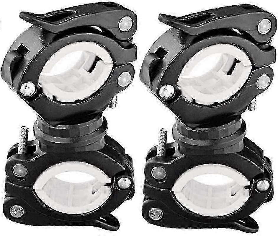 2 Pack Flashlight Mount Holder, Universal Bicycle Led Light Mounting Holder 360