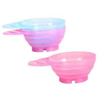 3pcs Hair Dye Mixing Bowl Set with Ergonomic Handle for Precise Color Application at Home or Salon