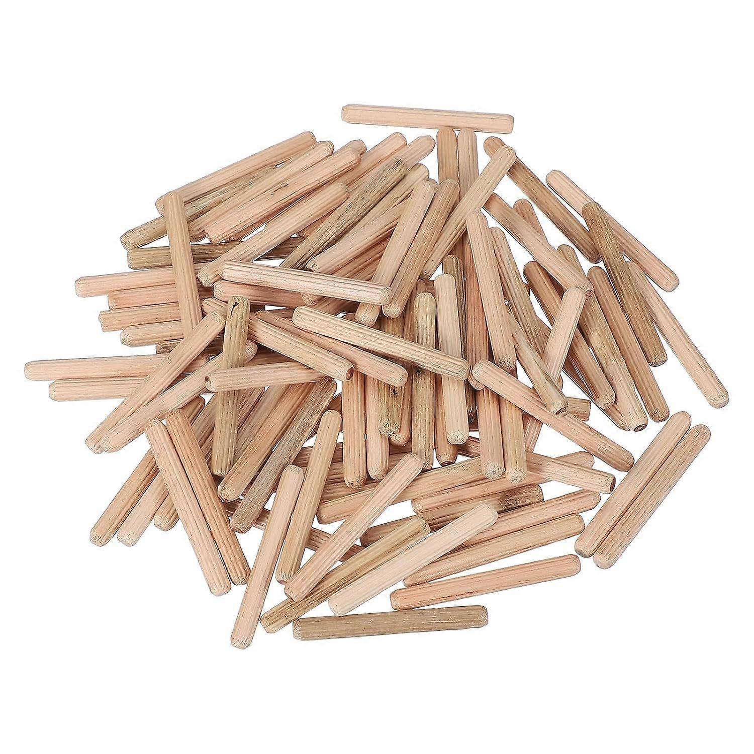 Solid Hardwood Dowels 6x50mm Fluted