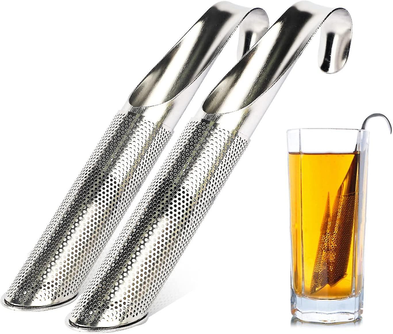 Tea Infusers For Loose Leaf Tea, Stainless Steel Pipe Tea Infuser Tea Filter, Set Of 2 Tea Infuser Strainers Long-handle With Very Fine Mesh2pcs