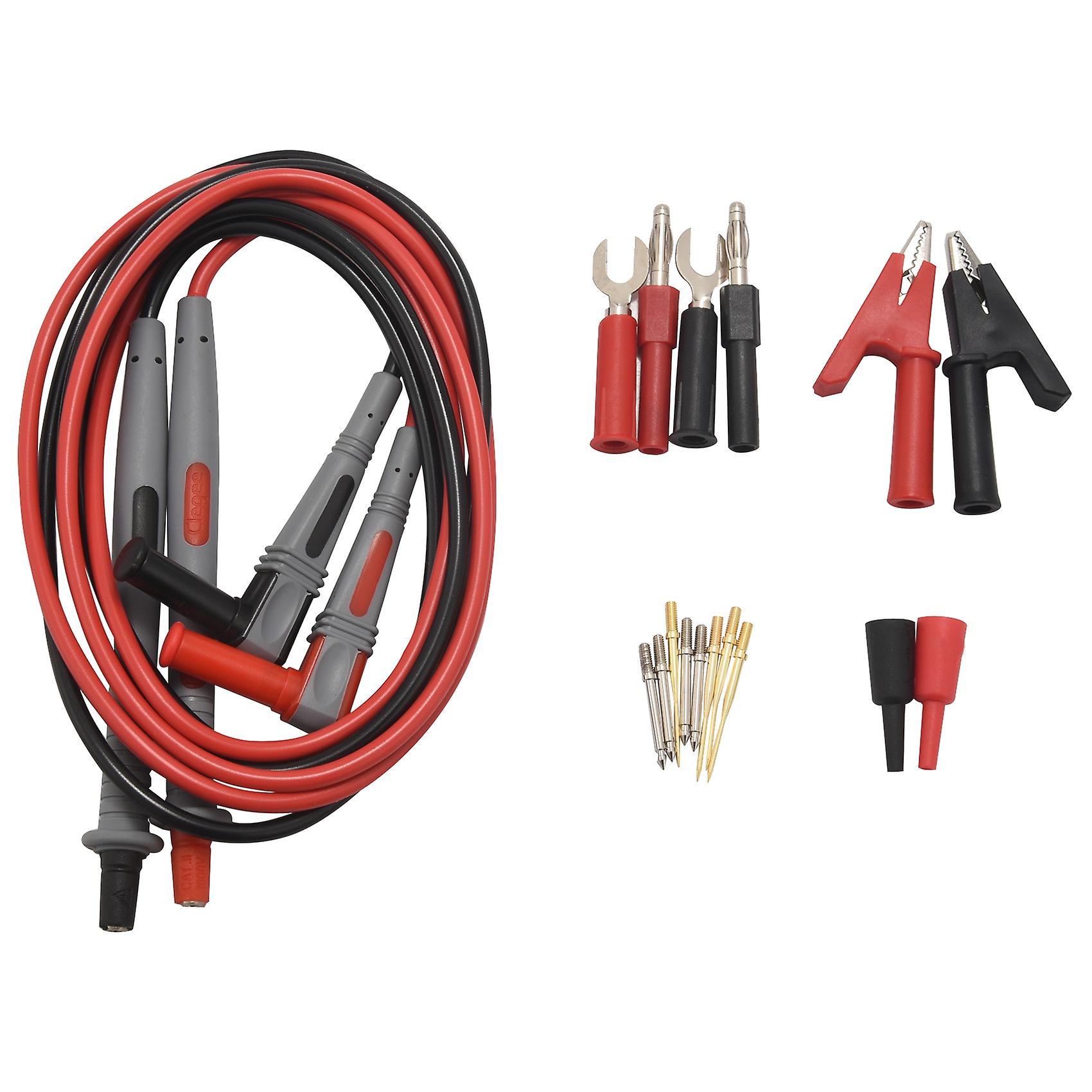 P1503B Multimeter Test Leads Kit, Digital Multimeter Leads with Clips Replaceable Multimeter Probes