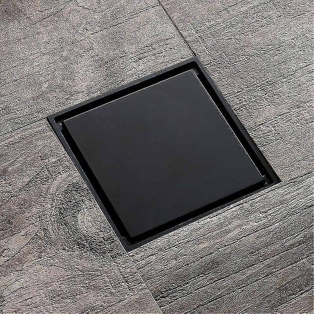 Black Brass Floor Drain 10 X 10 Cm Floor Drain Shower Toilet Bathroom ...