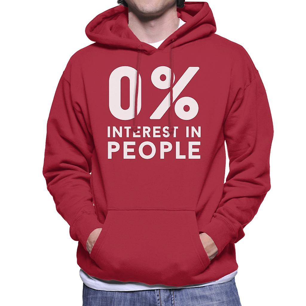 Zero procent zainteresowanie ludzi Slogan mężczyzn jest z kapturem Bluza
