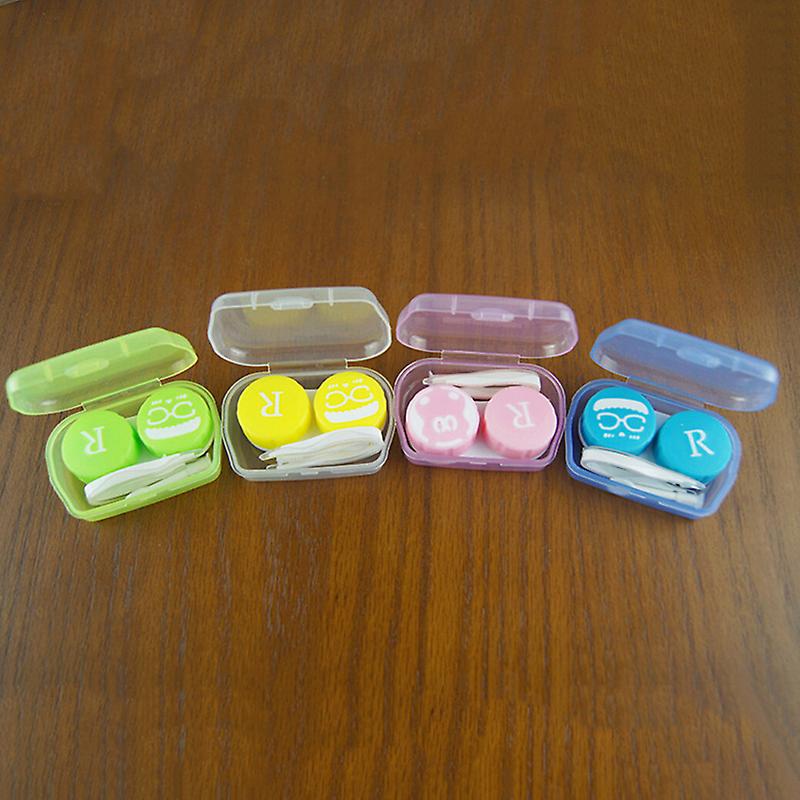 Random Transparent Portable Contact Lens Case Storage Box Holder Container