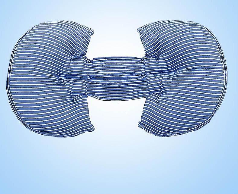 Blue stripe Soft Pregnancy Side Sleeper Pillow Maternity Breastfeeding Childing Cushion