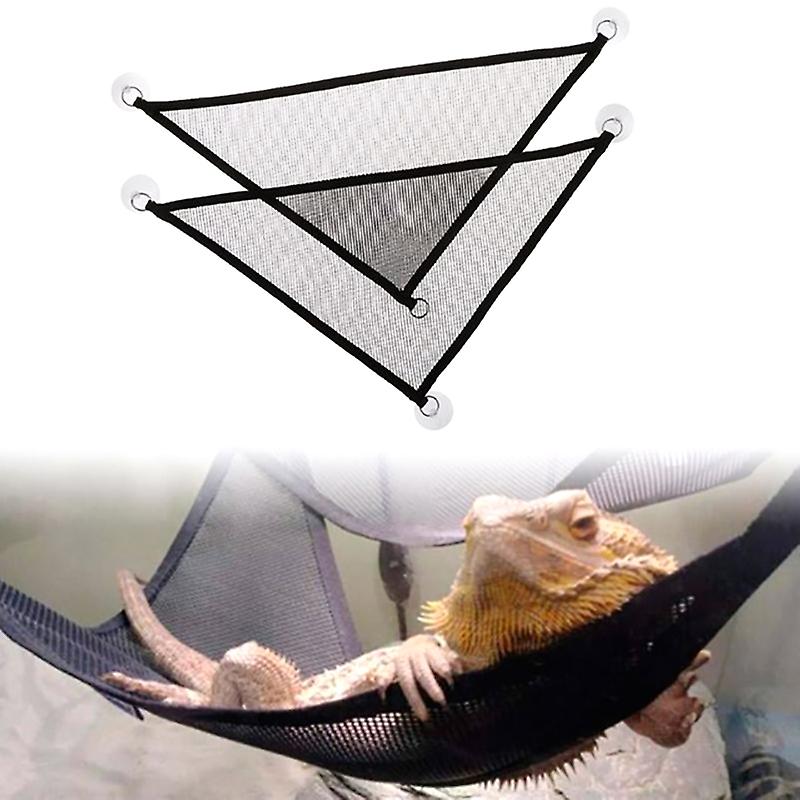 2pcs Hammock Mesh Sleeping Bed Play Toys Swing For Reptile Snake Lizard Climb