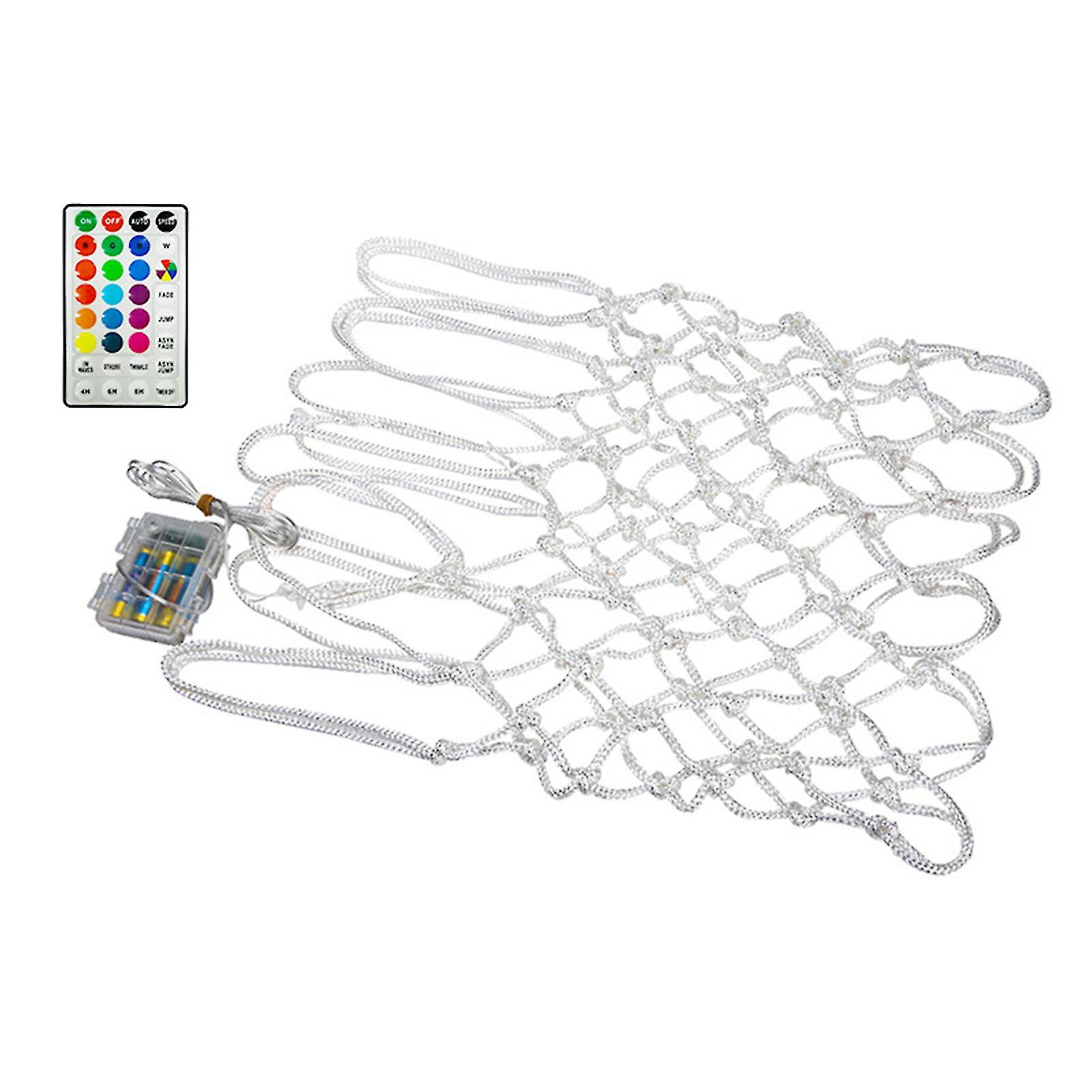 1 Set Led Basketball Net Standard Colorful Lights Timing Remote Control Light Up Basketball Net Sport Supplies