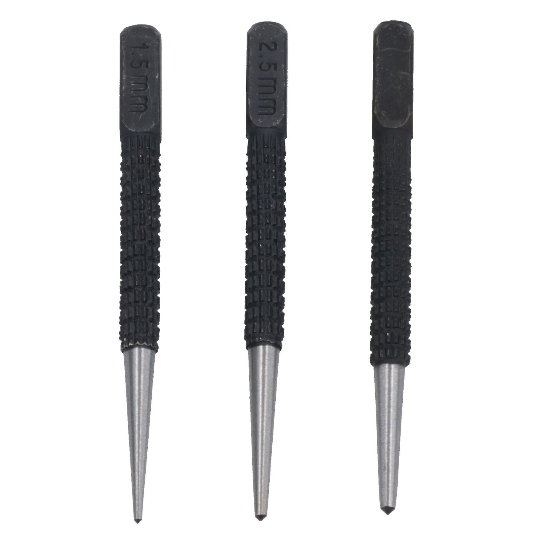 Centre Punch / Dot Marking 3pc Metal Marking Centre Wood Scribe Nail TE249