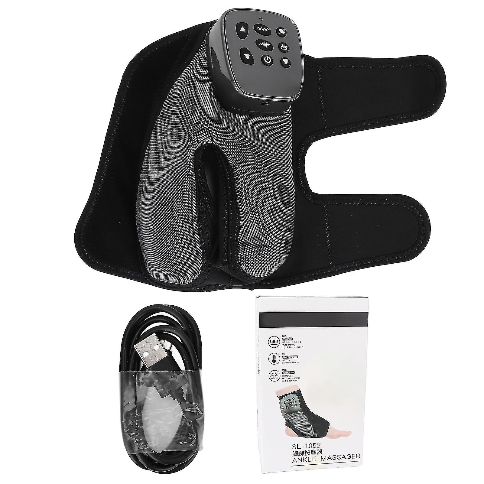 Electric Foot Ankle Massager Pain Relief Mode Adjustable Vibration Hot Compress Ankle Massage Machine