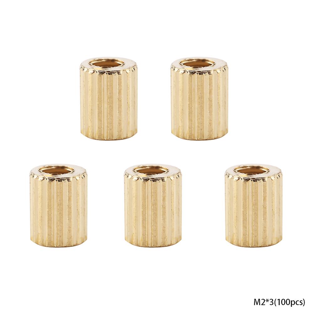 100pcs M2 Brass Female Female Standoff Set for Computer Main Board (M2*3)