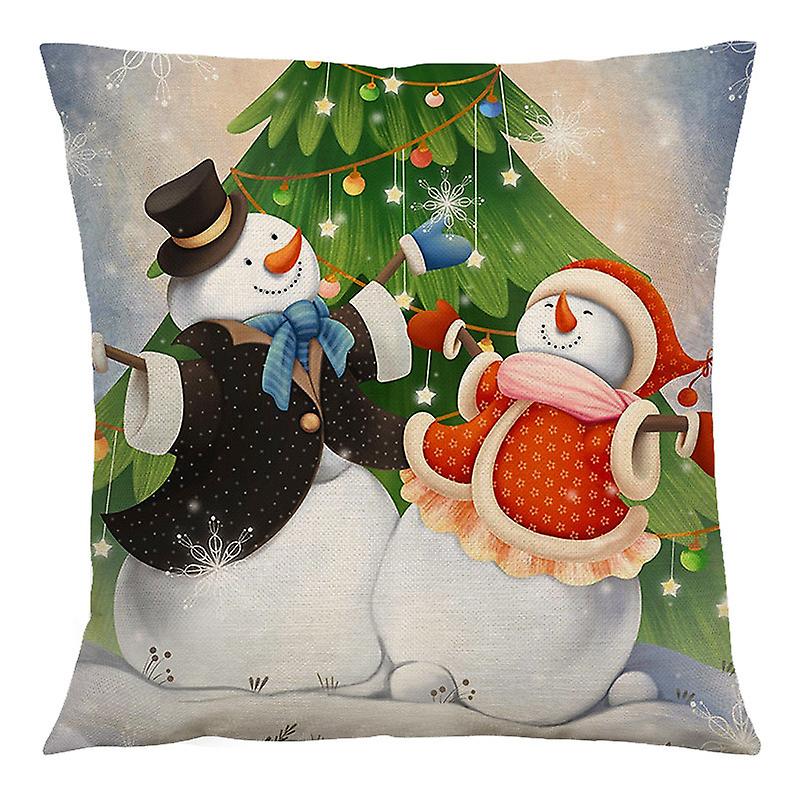 45cm Merry Christmas Cushion Cover Pillowcase Christmas Decorations For Home Ornament Happy New Year Christmas Decor