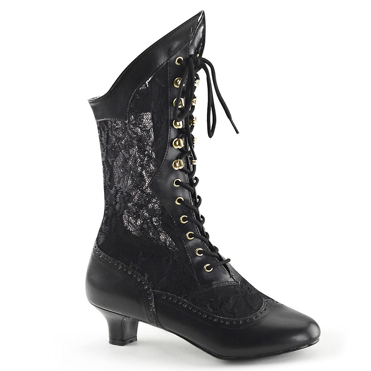Funtasma Womens Ankle Boots Dame-115 Blk Pu-lace Fruugo IL