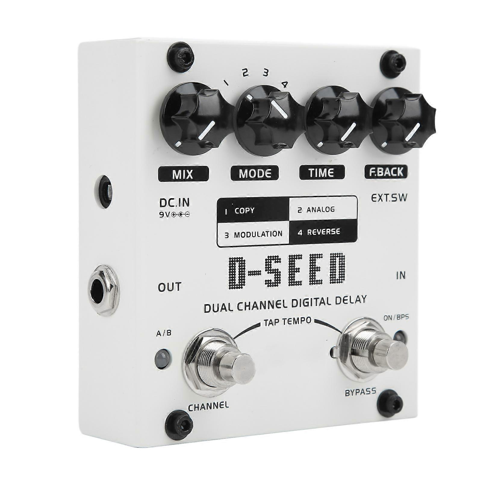 Delay-Effekt Dual Channel 4 Modi E-Gitarre Digital Delay Monoblock Effektor DC9V 75mA