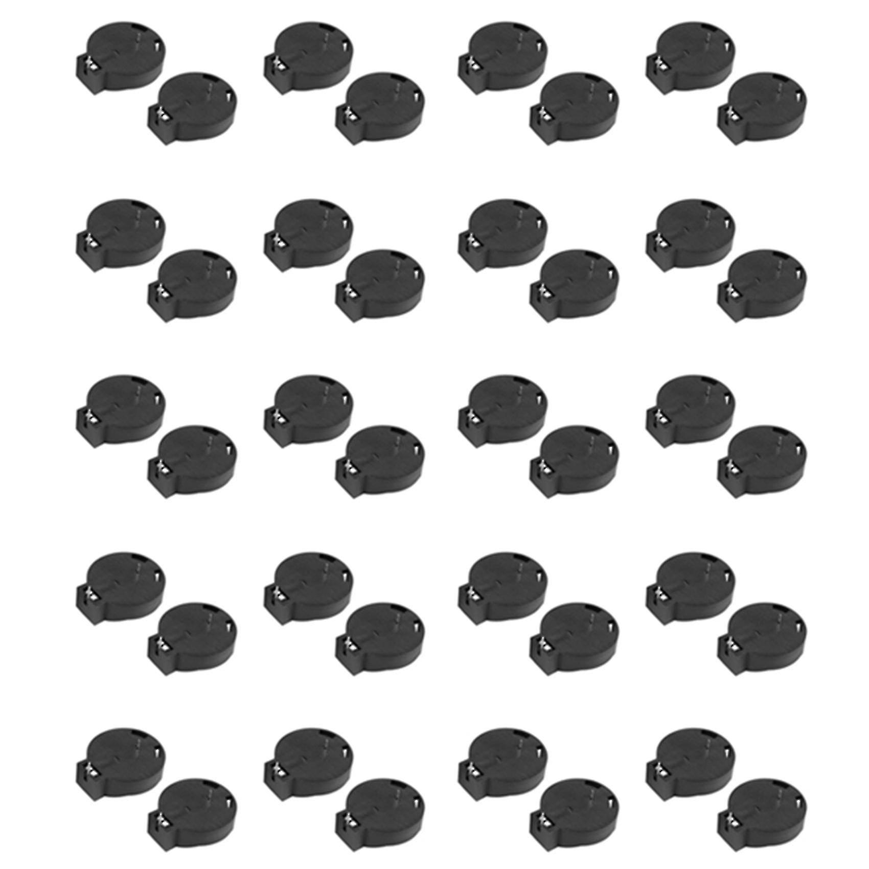 8 Pcs Cr2450 Coin Cell Button Battery Socket Holder Case 2 Pins Black