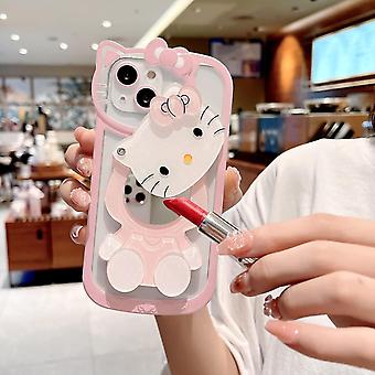 For iPhone 11 Cartoon Cat Phone Case, 3D Bow Kawaii Pink Cat Face Makeup  Mirror Women Girls Transparent Protective Phone Case for iPhone 11 6.1 Inch  | Fruugo NO