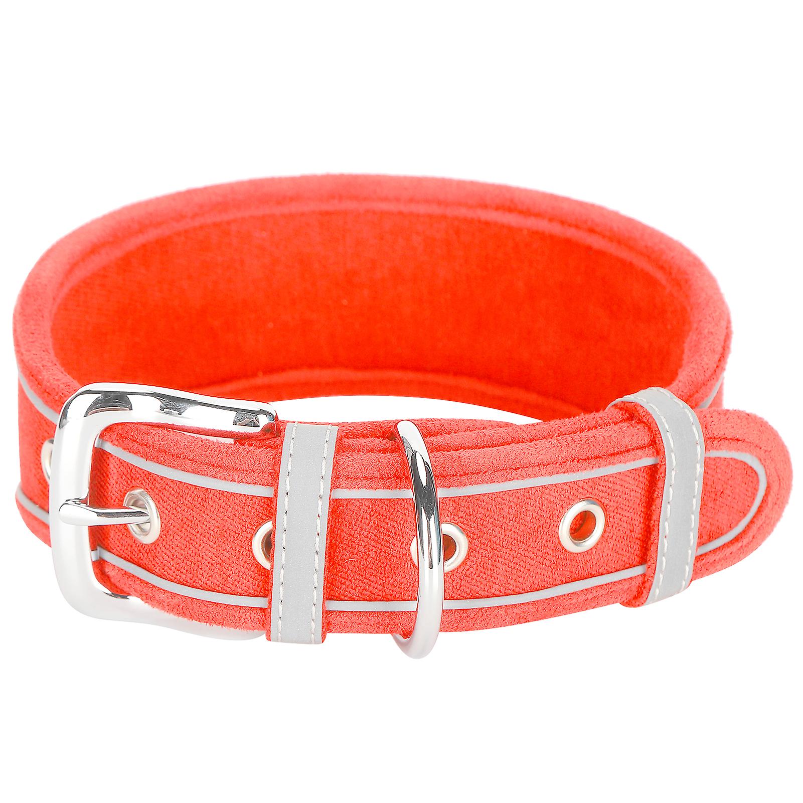 D-Ring Dog Collar, Reflective & Adjustable for Medium to Large Dogs