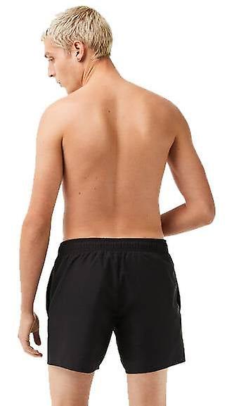 Lacoste Light rýchloschnúce plavecké šortky - čierna/zelená