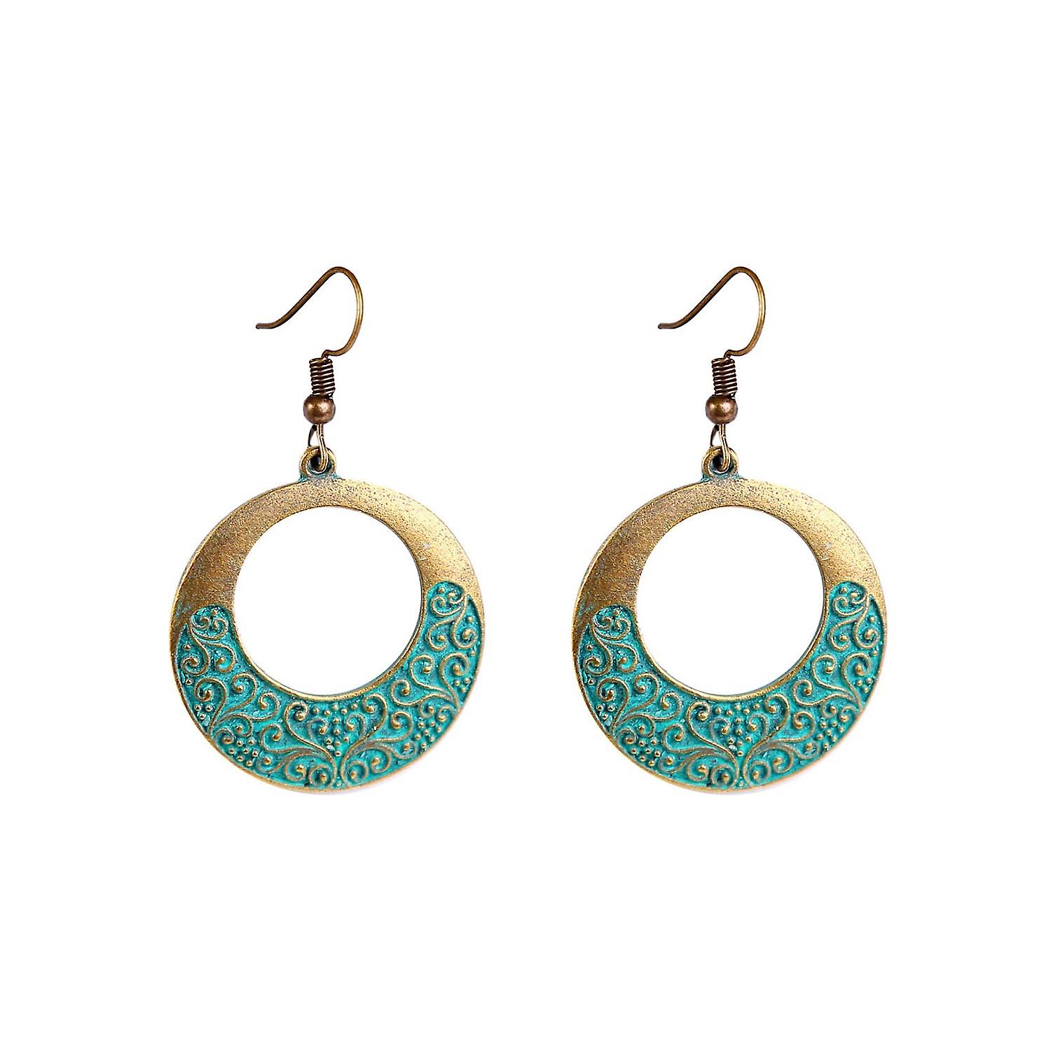 E1911-14 Turquoise Ethnic Style  Earrings E1911-14