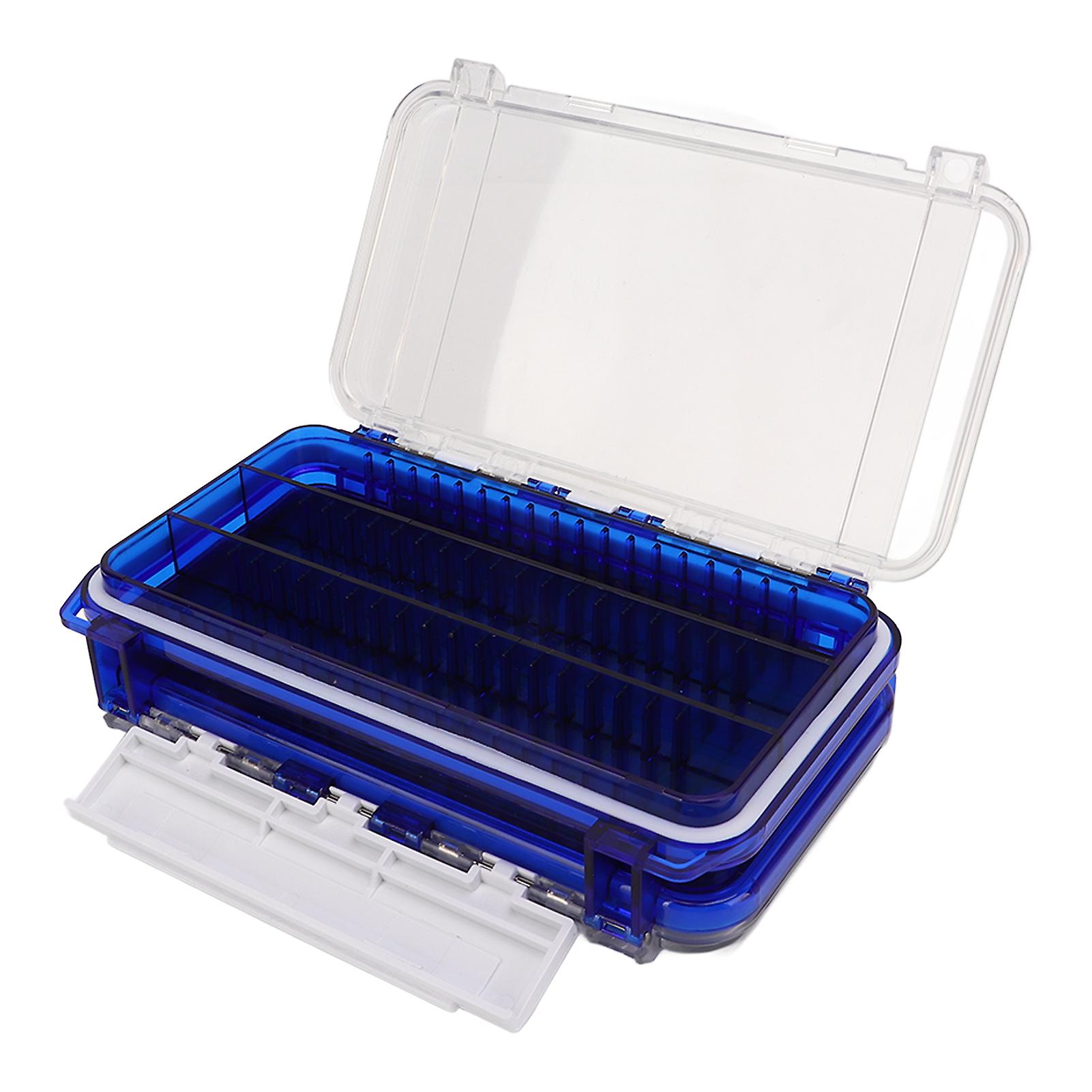 Fishing Lure Box Double Layer Clear Plastic Storage for Hooks