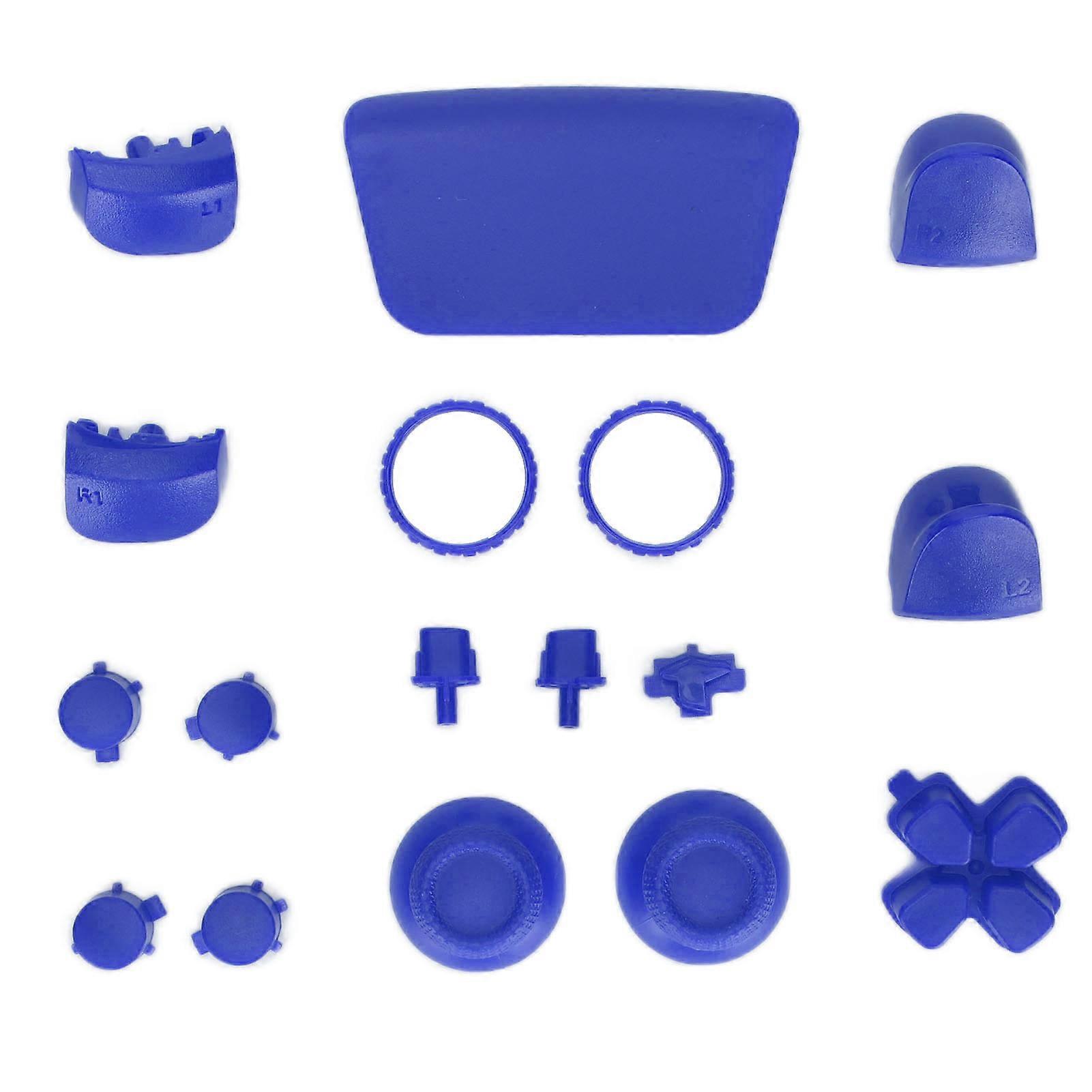 Replacement Buttons L2 R2 Full Buttons Set Replacement Button Repair Kit for PS5 ControllerBlue