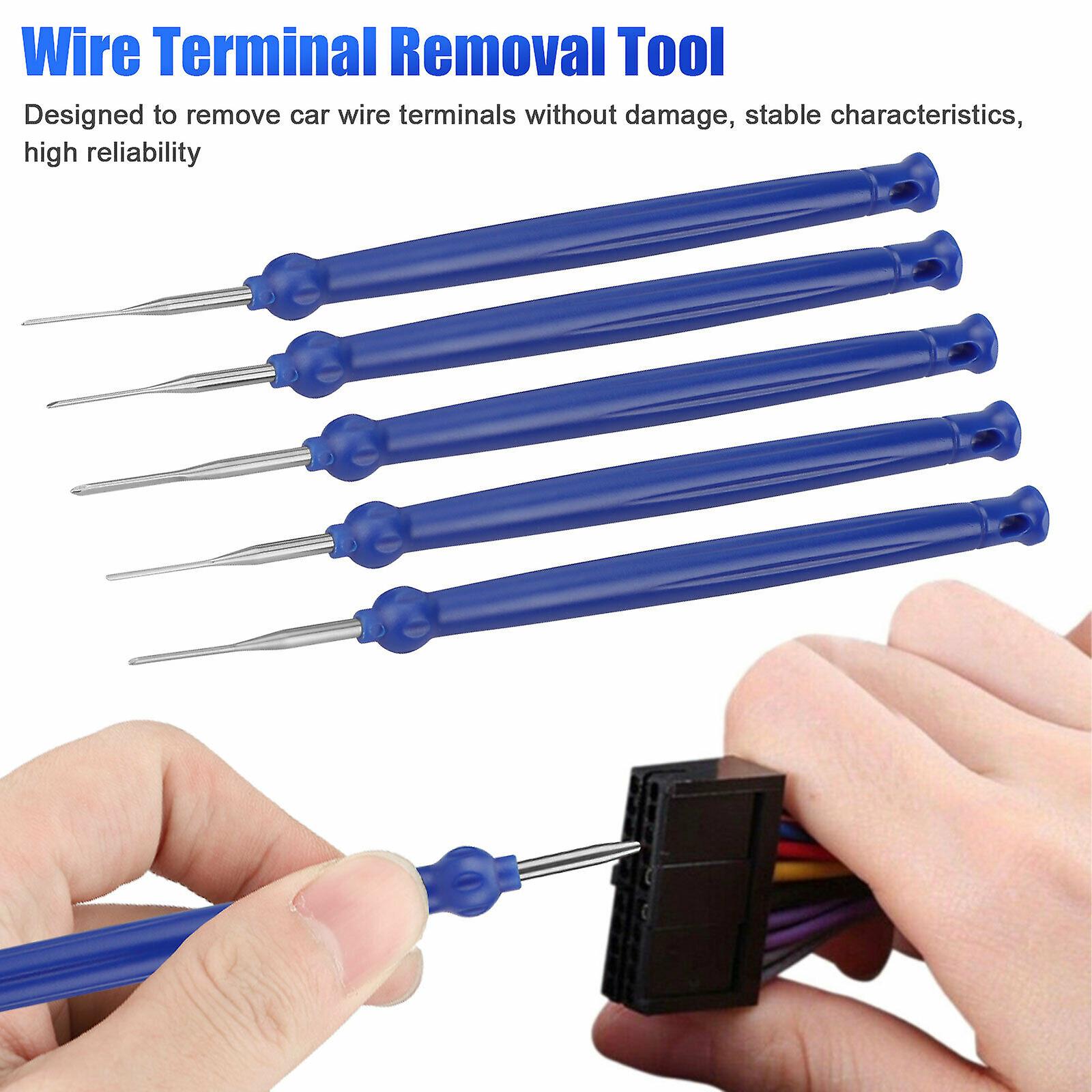 5pcs Car Auto Wiring Harness Terminal Socket Plug Pin Removal Dismount Tool Kit