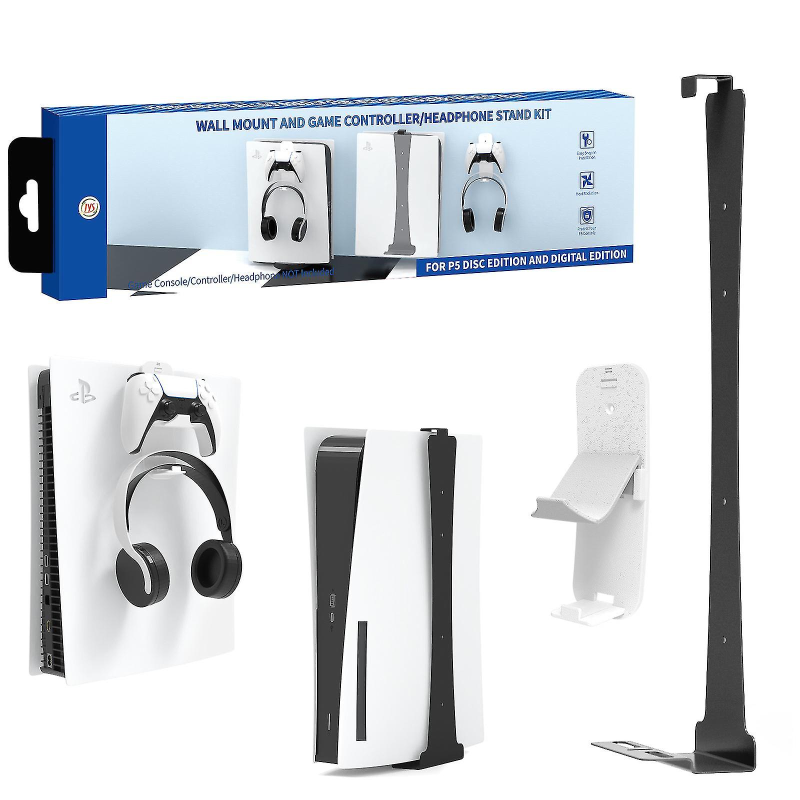 Ps5 Wall Mount Kit, Ps5 Wall Mount With Controller Holder Compatible With Ps5/ns/ps4/xbox Controller- Ps5 Accessories