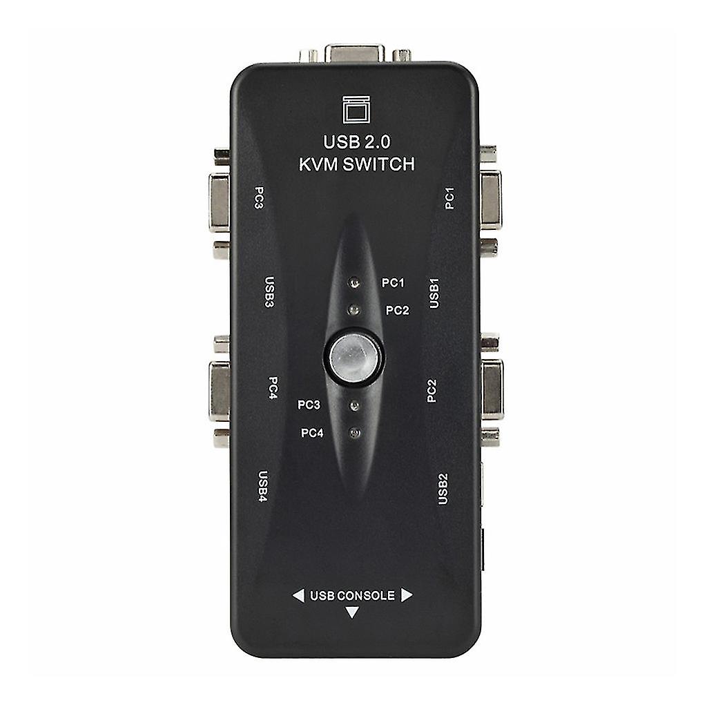 4-port Manual Kvm Switch For Scanner Mouse Keyboard 4 Port 4x1 Kvm Vga Switcher