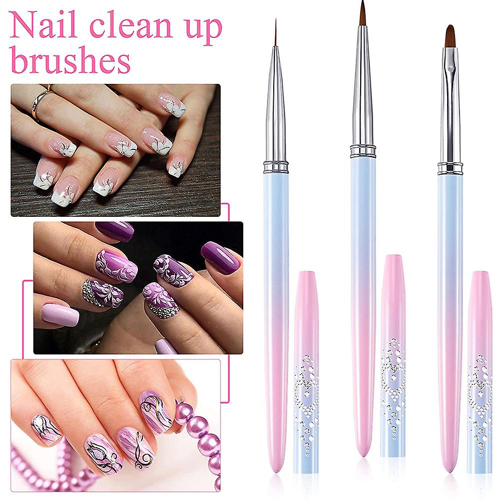 Dual Ended Brushes & Dotting Tool Kit Multifunctional Easy to Use Suitable for Nail Salons & Home Manicures