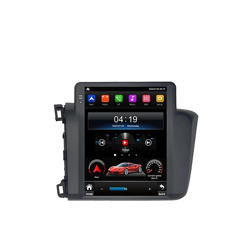 Car Radio Multimedia For Honda Civic 2012-2015 Video Player Android Auto Carplay Tesla Style 2din