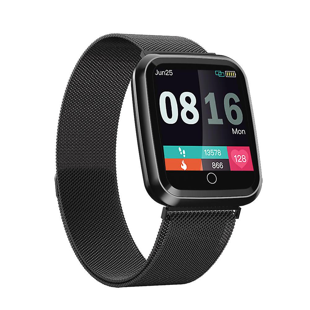 Moniteur de fréquence cardiaque étanche IP68 24h 1,3 pouce Ips Hd écran Montre intelligente en acier