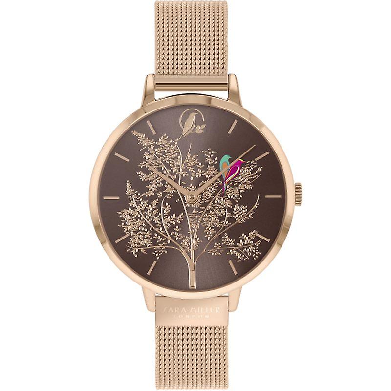 Sara Miller Sa4086 Metall Band Analog Klokke For Kvinner