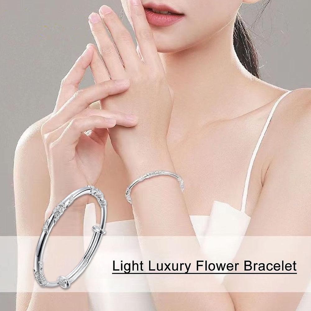 Pure Sterling Silver Bangle Cuff Bracelets, Adjustable Handmade Bracelets