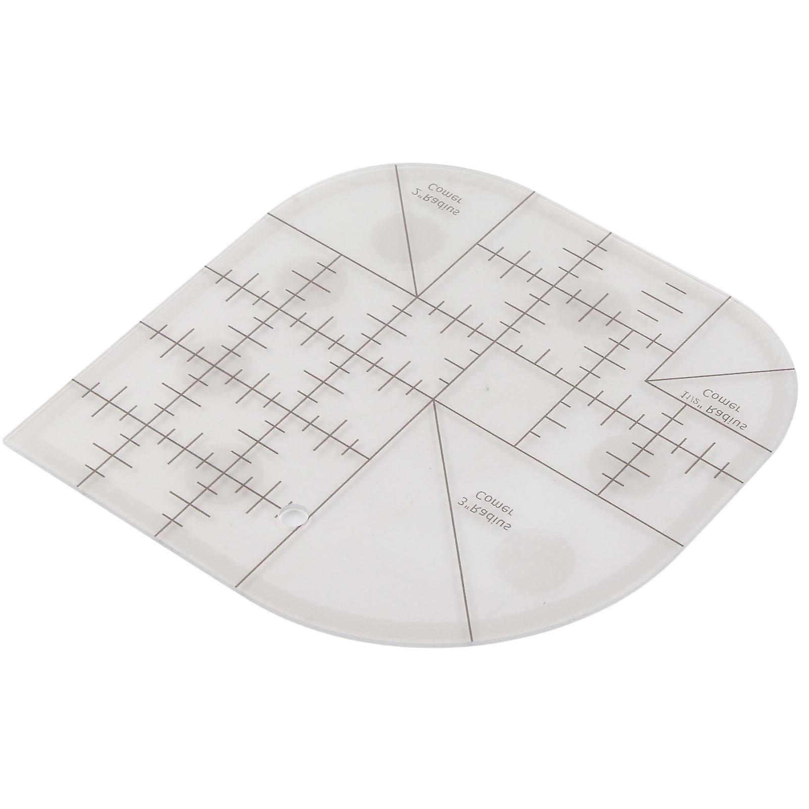 Acrylic Sewing Curved Corner Cutter Ruler Sewing Patchwork Ruler Sewing Template Patchwork Tool Sewing Ruler