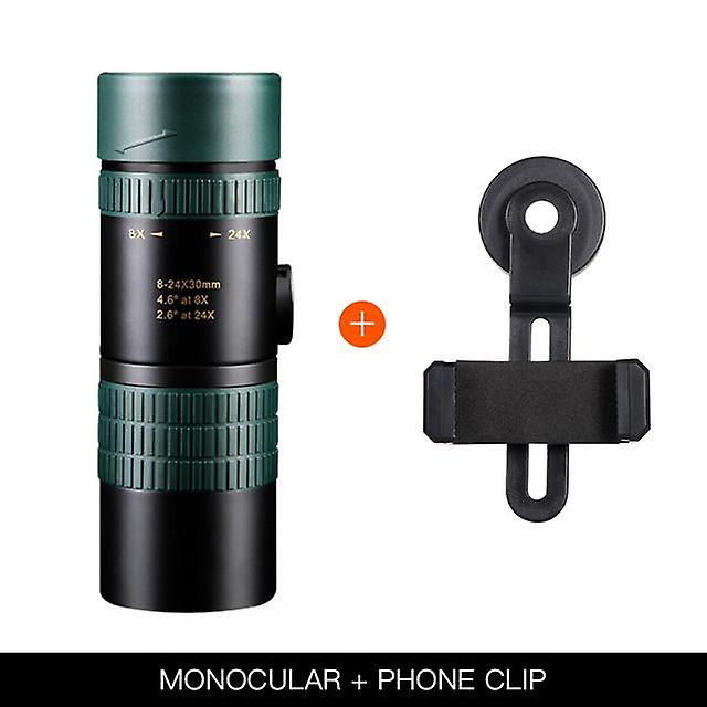 8-24X30 Zoom Monocular Telescope For Smartphone High Quality Powerful Foldable Bak4 Retractable Hunting Optics Handheld Portable
