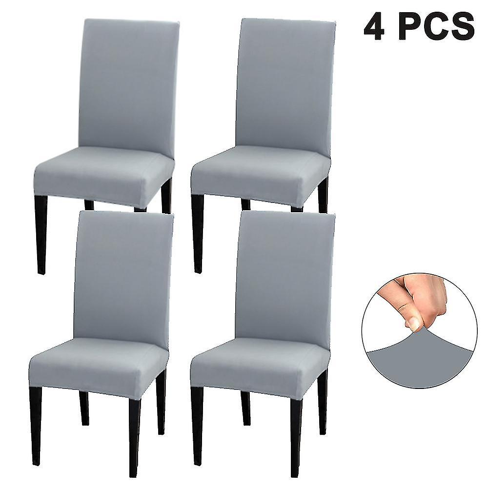 4 Pack Dining Chair Slipcovers Stretch Removable Washable