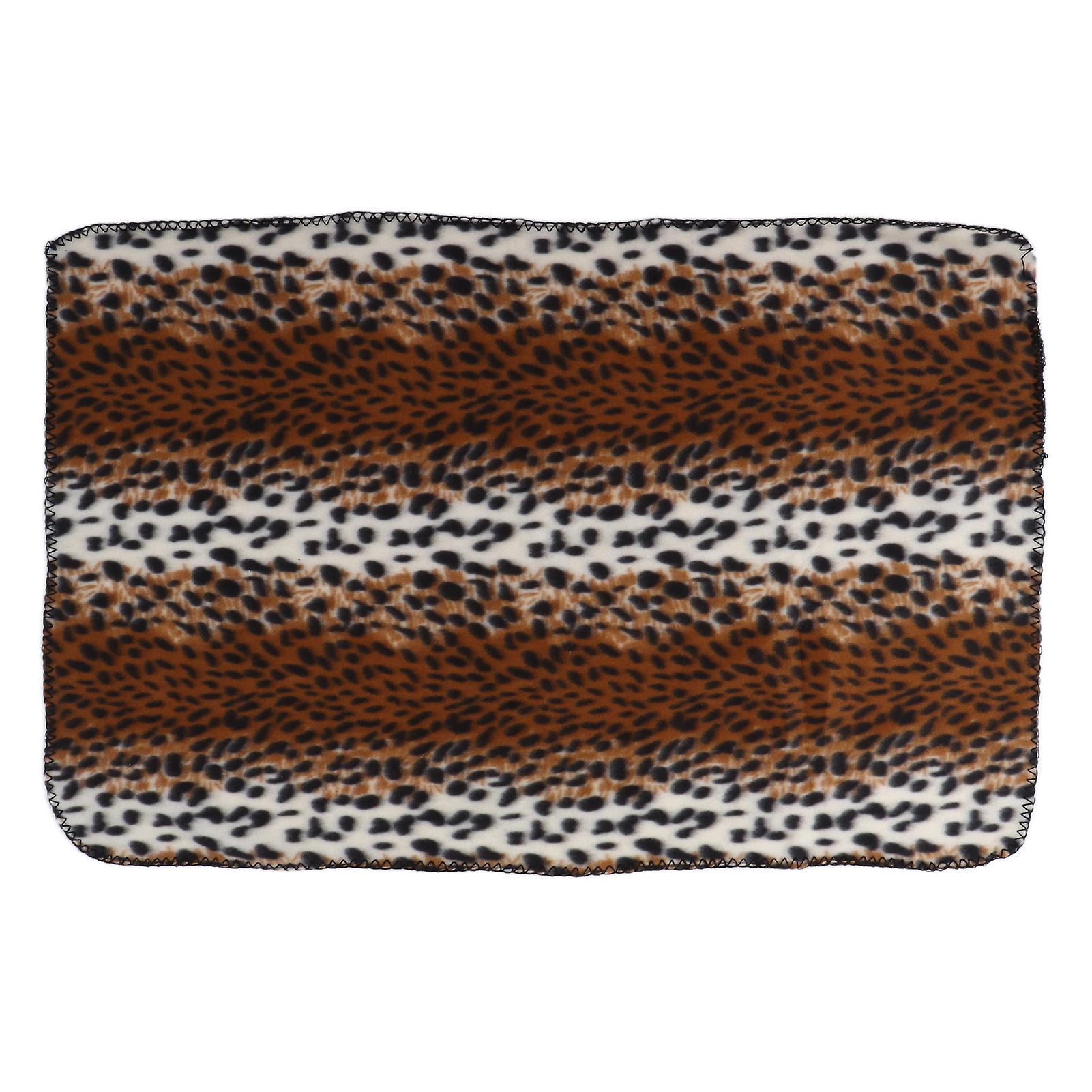 Soft Plush Dog Blanket, Machine Washable, for Small Animals, Dogs and Cats, Leopard Print, Size L
