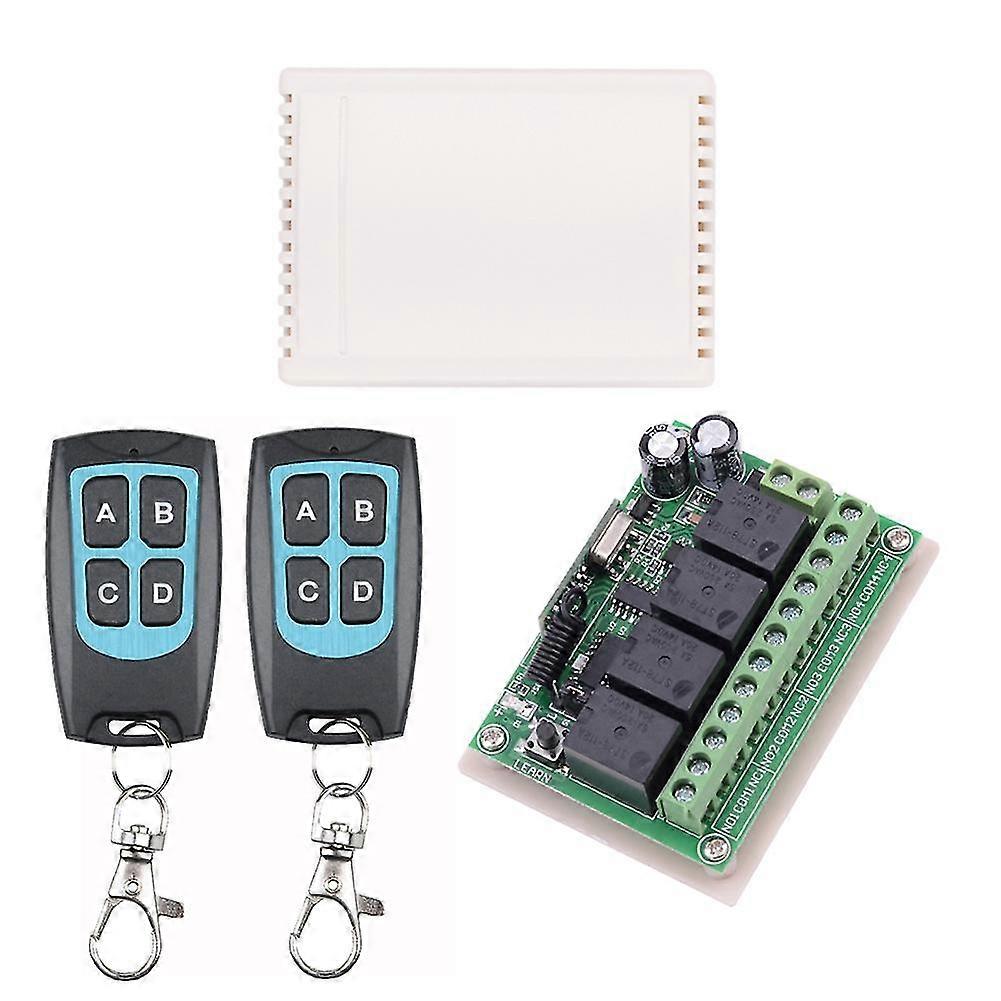 Long Range DC 12V 4CH Channel Remote Control 433Mhz Wireless RF Switch Module