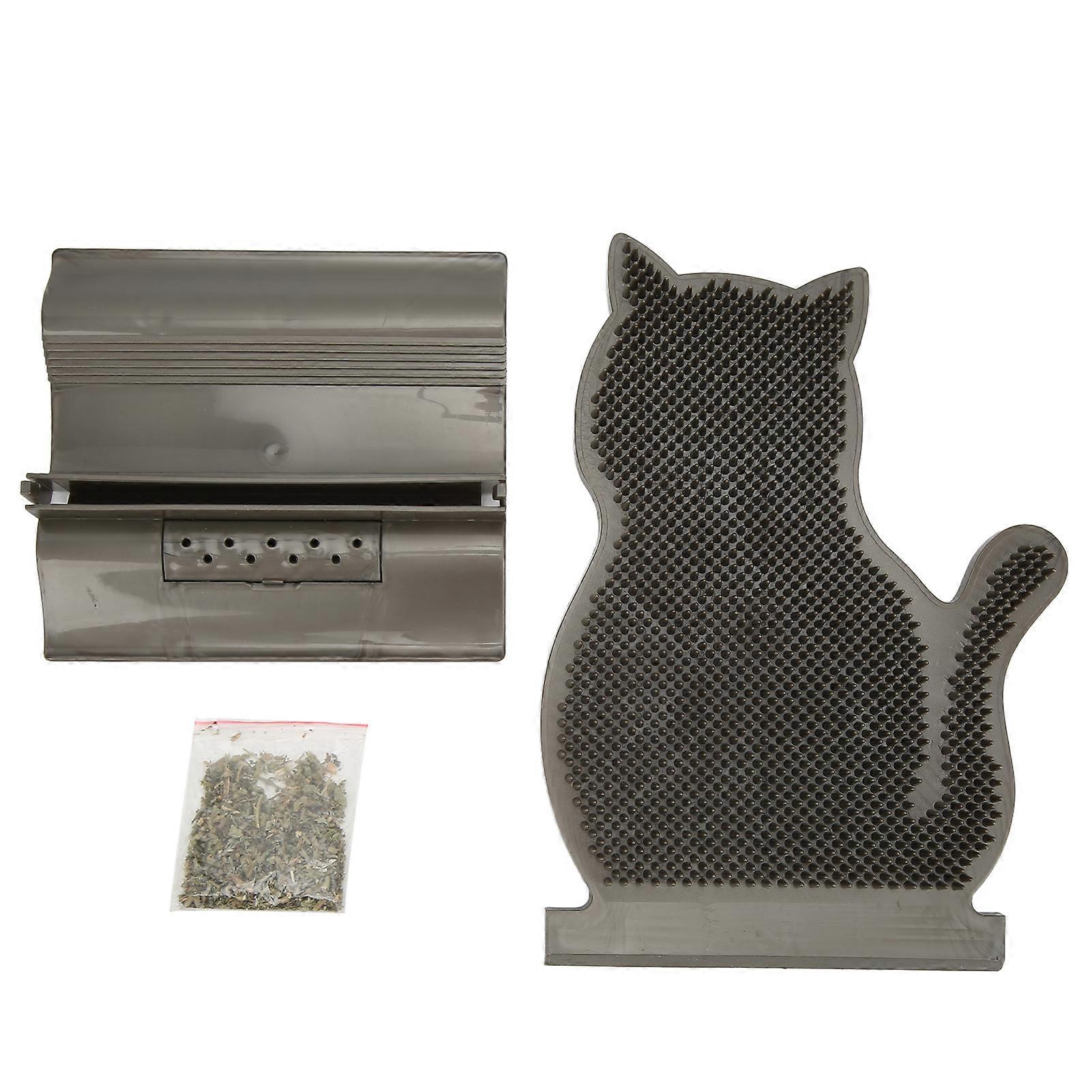 Cat Self Groomer Cat Wall Corner Rubbing Post Massager With Base And Catnip For Indoor Kitten And Small Dog