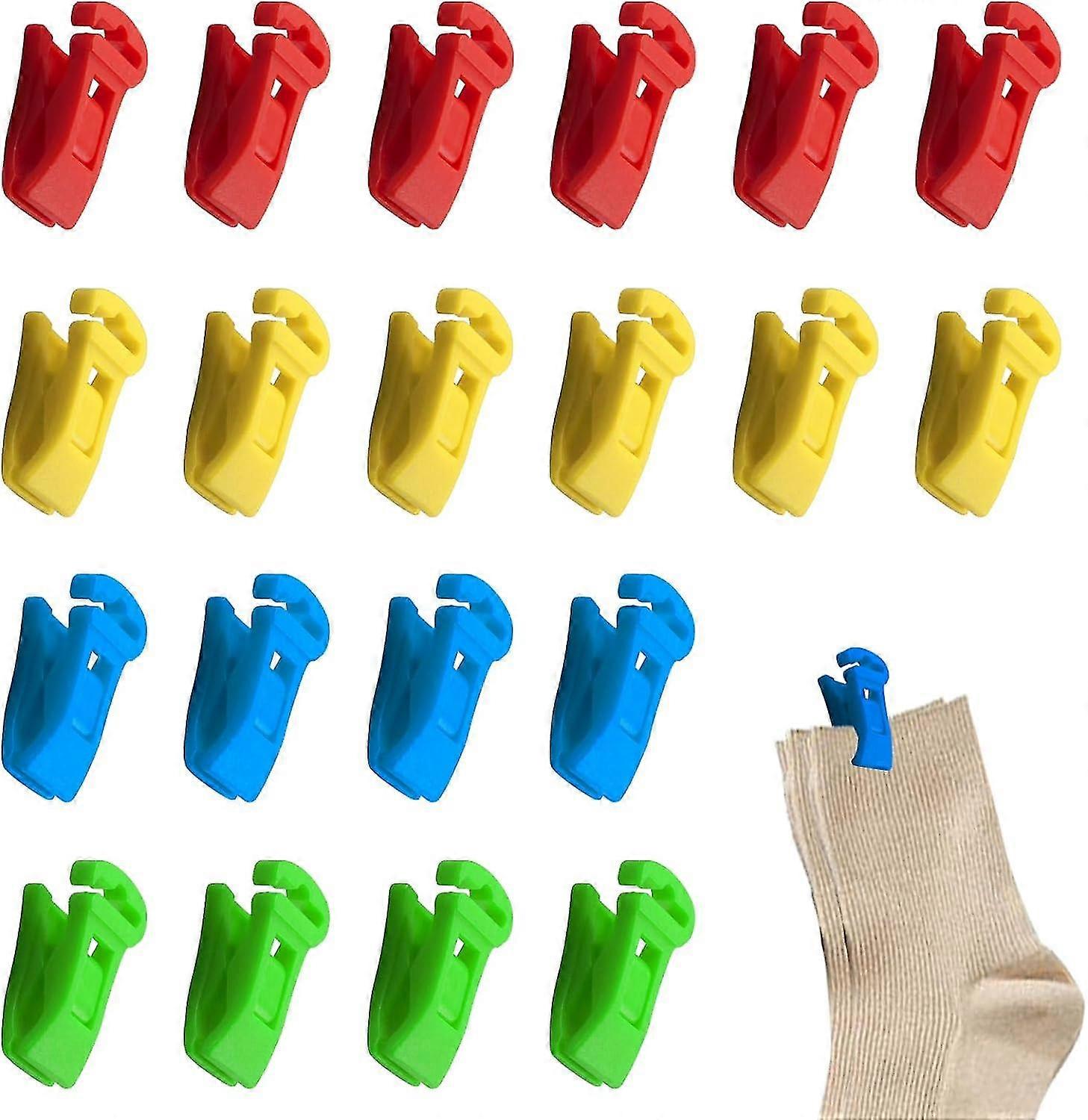 36 Mini Sock Laundry Pegs With Small Hook - Sock Clips For Washing And Storage