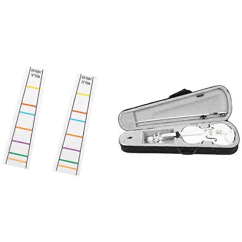 スチューデントバイオリン4/4フルサイズバイオリンバイオリンセット2個4/4バイオリン指板ステッカー指板マーカー付き