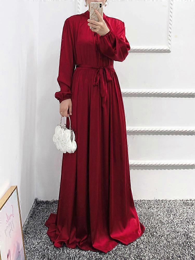 Φθινόπωρο Γυναίκες Abaya Muslim Dress India Abayas Ramadan Solid Dubai Turkey Islam Morocco Kaftan Robe Longue Vestidos Largos 2023