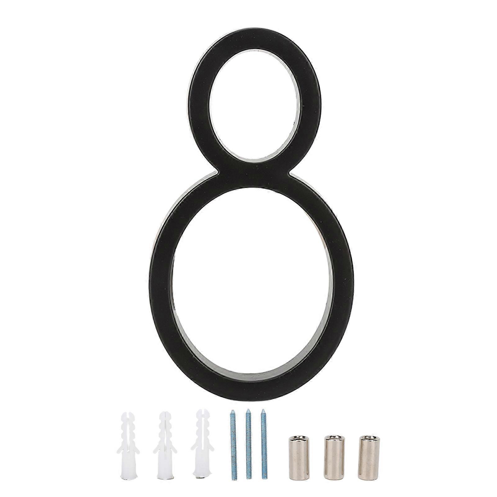 House Number Zinc Alloy Rust Protection Easy to Read Metal Door Number for Home Office Number 8