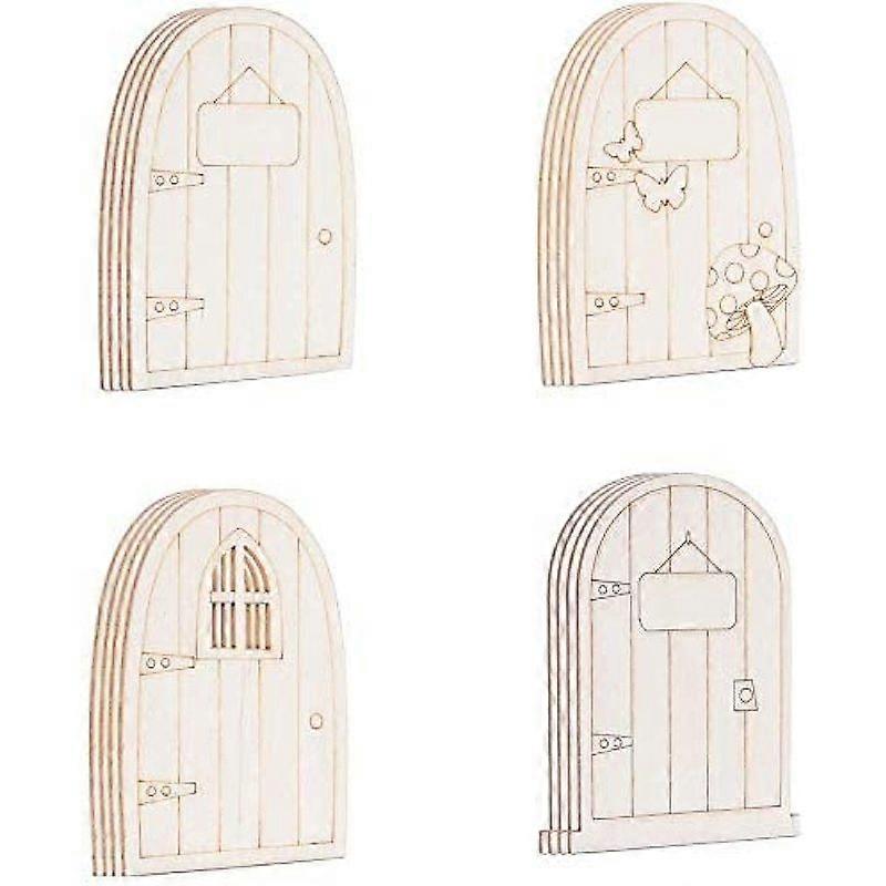 Çocukların doğum günü için ahşaptan yapılmış 24 parça El sanatları ve tasarım için Kita Küçük elf kapıları Elfler Noel için varış takvimi süsleri