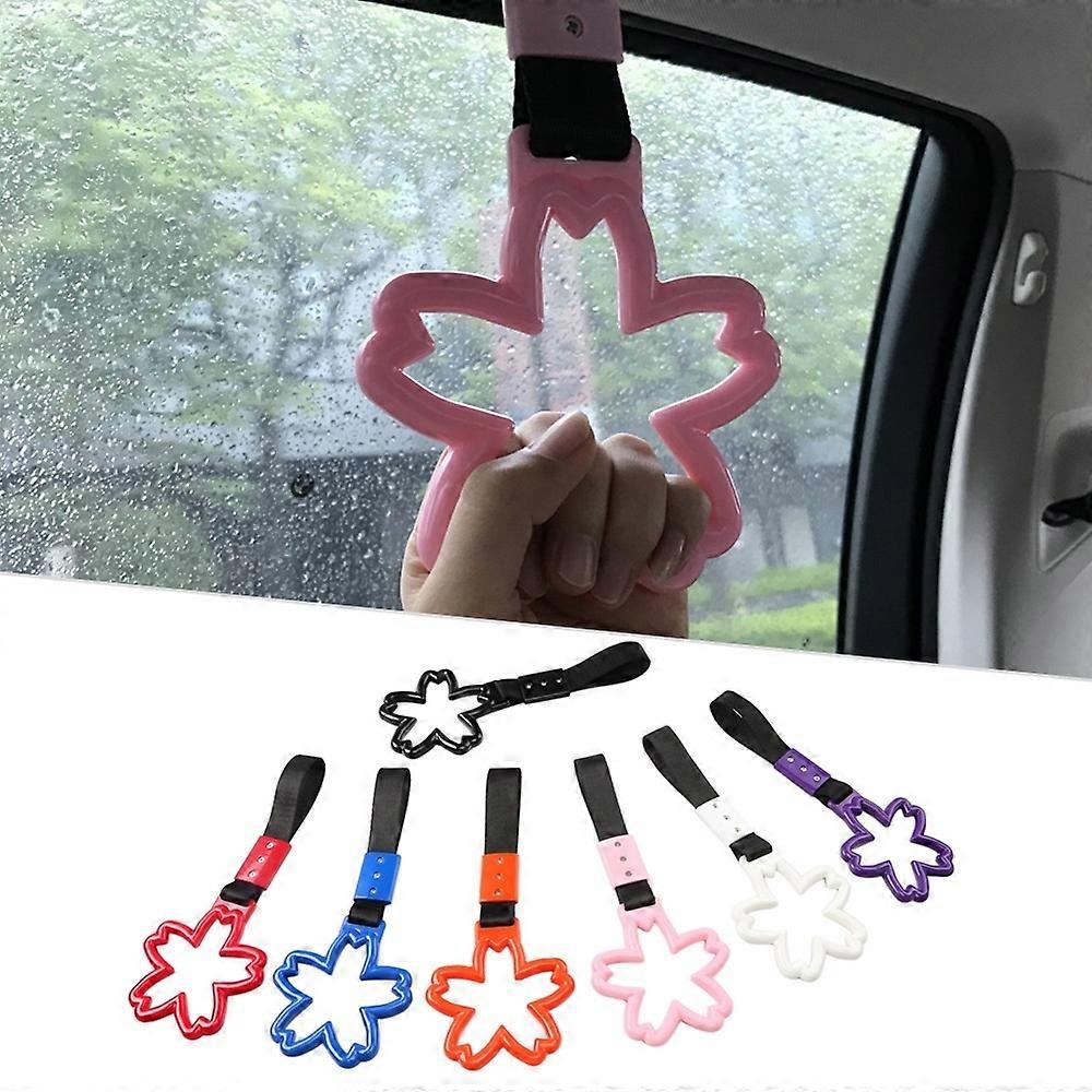 7 Pcs Handle Ring Sakura Shaped Subway Train Bus Hand Straps