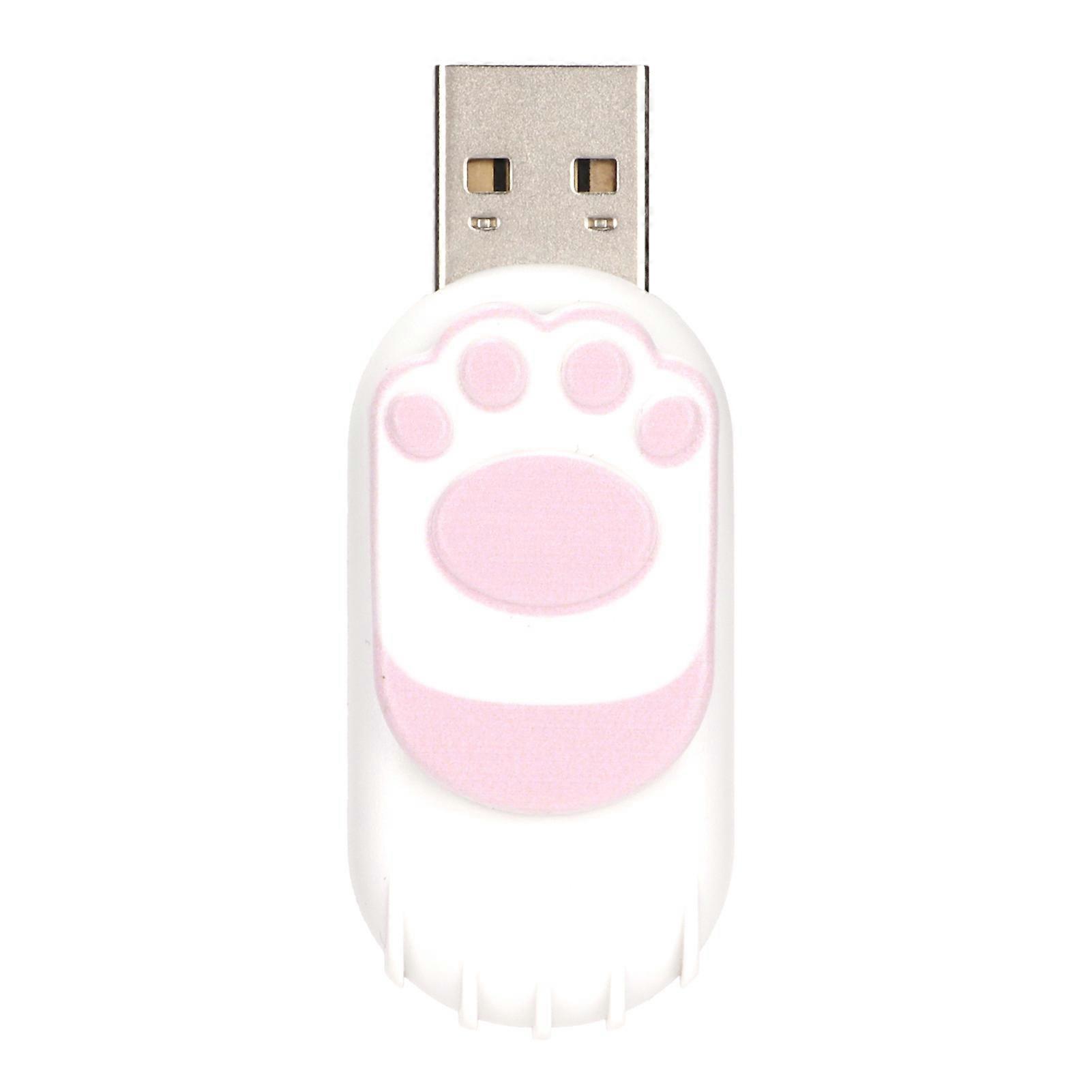 USB Flash Drive Cat Paw Shape Portable U Disk Large Storage Stick for Computer LaptopPink 16GB