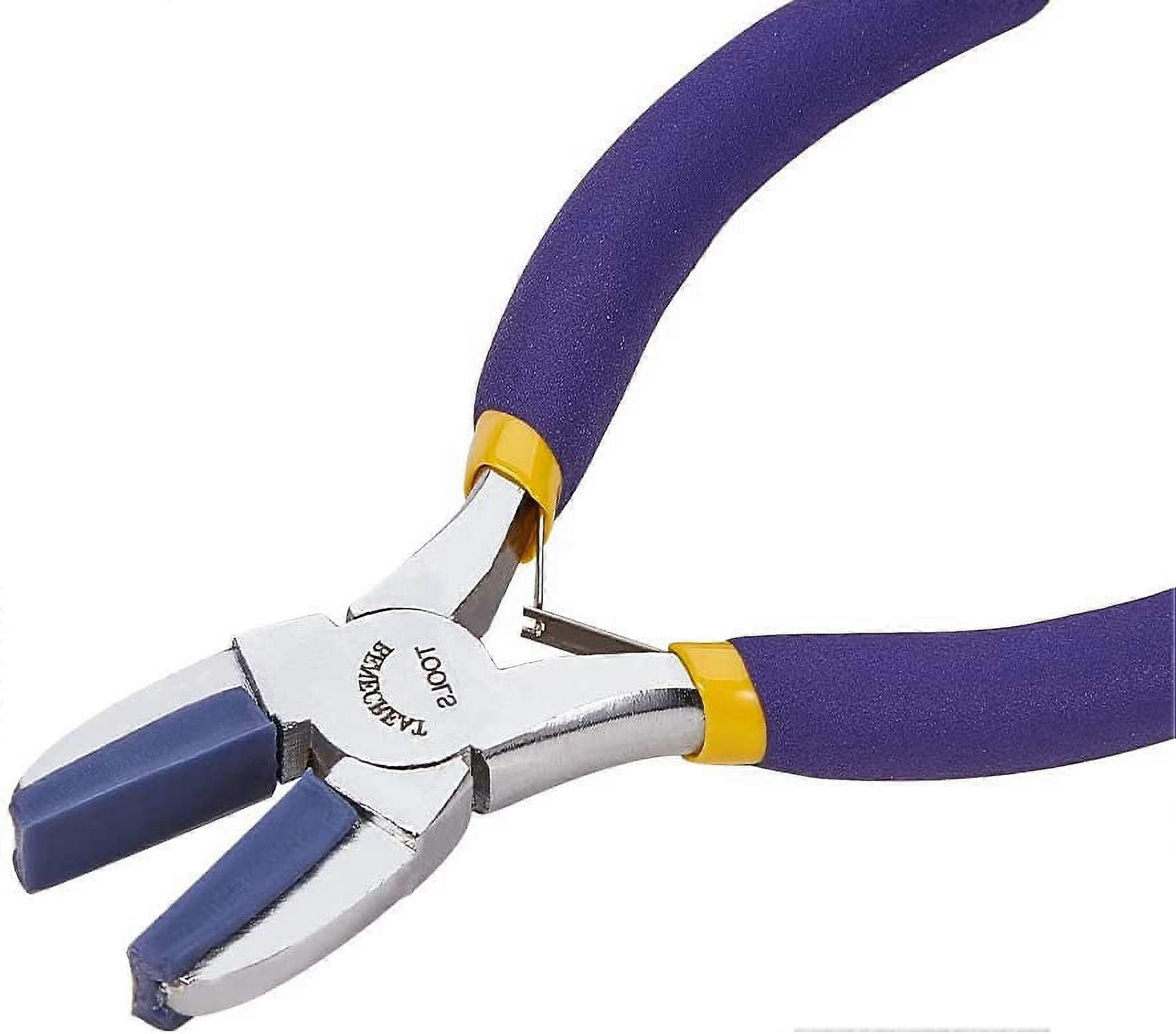 Double Nylon Jaw Pliers Wire Forming Pliers with Blue Adhesive Jaws for DIY Jewelry Making Hobby Projects